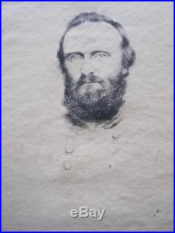 Fuchs Etching Stonewall Jackson Civil War Confederate General Antique Art Print