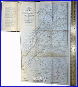 GENERAL ROBERT E LEE Antique 1863 GETTYSBURG MAP Relic CSA Soldier CONFEDERATE