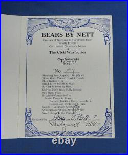 Gary Nett Civil War Series Confederate Infantry Major Bear Ltd Ed #89/ withCOA