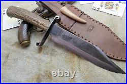 Gaucho Knife Bowie Frontier Mountain Man Cowboy CIVIL War Confederate Forged Edc