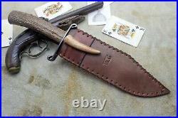 Gaucho Knife Bowie Frontier Mountain Man Cowboy CIVIL War Confederate Forged Edc