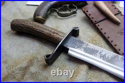 Gaucho Knife Bowie Frontier Mountain Man Cowboy CIVIL War Confederate Forged Edc