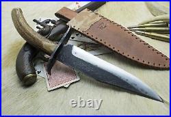 Gaucho Knife Bowie Frontier Mountain Man Cowboy CIVIL War Confederate Forged Edc