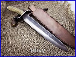 Gaucho Knife S Guard Bowie CIVIL War South Confederate Soldier Fight Combat Edc