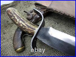 Gaucho Knife S Guard Bowie CIVIL War South Confederate Soldier Fight Combat Edc