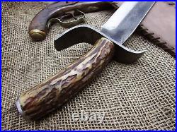 Gaucho Knife S Guard Bowie CIVIL War South Confederate Soldier Fight Combat Edc