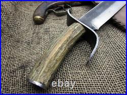 Gaucho Knife S Guard Bowie CIVIL War South Confederate Soldier Fight Combat Edc