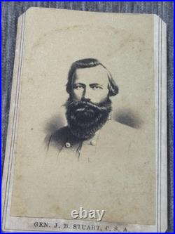 General J. B. Jeb Stuart Civil War Confederate CDV Photo Soldier