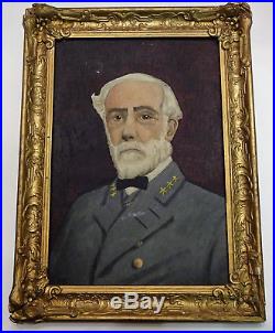 General Robert E Lee by John Wood Original Confederate Civil War Old Painting NR