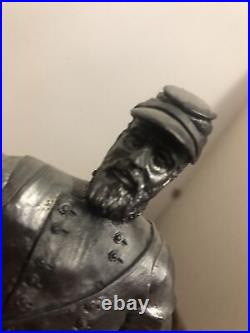 General Stonewall Jackson Confederate Pewter Statue Ricker Civil War Limited Ed