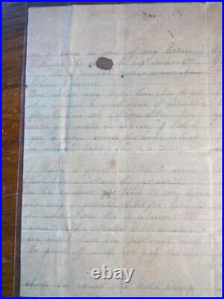 Great 1863 Confederate 5th SC Cavalry Letter J. B. Williams, Co, K