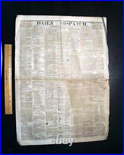 Great 1st Battle of Bull Run Manassas VA Civil War Confederate VA 1861 Newspaper