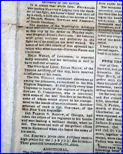 Great 1st Battle of Bull Run Manassas VA Civil War Confederate VA 1861 Newspaper