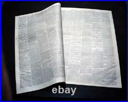 Great AMERICAN CIVIL WAR Current Union & Confederate States MAP 1862 Newspaper