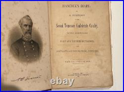Hancock's Diary, Civil War, Second Tennessee Confederate Cavalry, 1887, Forrest