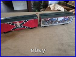Hawthorne Village Bachmann Train Civil War Confederate Union Box Cars On30