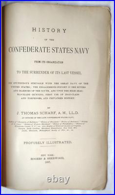 History of The Confederate States Navy 1886 Antique Book Civil War NO COVER