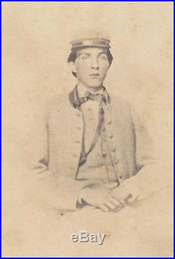 ID'D Ca 1860s CIVIL WAR CDV CONFEDERATE SOLDIER HARRISON BUTLER EARLY BASEBALL