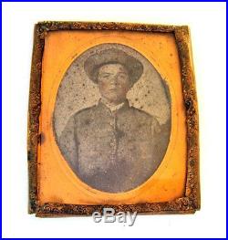 ID'd Civil War Young Boy Confederate Soldier Ambrotype Sam Hoyle NC Infantry