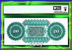 INA South Carolina 1872 $20 Obsolete Currency Paper Money Civil-War PCGS 65 PPQ