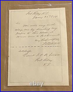 J. E. B Stuart Signed Confederate General -Jeb Stuart Civil War Signature Psa/Dna