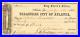 JAMES M CALHOUN, Confederate Atlanta Mayor, Civil War-Date Signed Check 12079