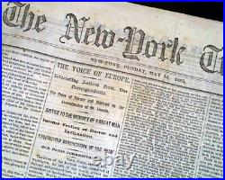 JEFFERSON DAVIS Confederate Leader Irwinville GA Georgia CAPTURED 1865 Newspaper