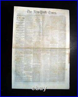 JEFFERSON DAVIS Confederate Leader Irwinville GA Georgia CAPTURED 1865 Newspaper