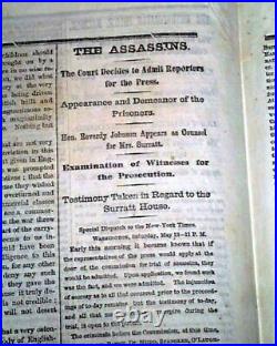 JEFFERSON DAVIS Confederate Leader Irwinville GA Georgia CAPTURED 1865 Newspaper