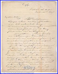 JOHN S. BOWEN CSA CONFEDERATE CIVIL WAR GENERAL AUTOGRAPH SIGNED LETTER 1857