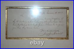 Jefferson Davis 1857 Civil War-Dated Letter Signed Photo and Confederate Money