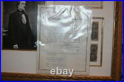 Jefferson Davis 1857 Civil War-Dated Letter Signed Photo and Confederate Money
