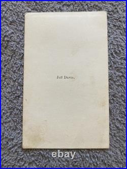 Jefferson Davis Confederate Civil War President CDV