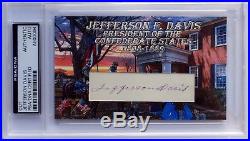 Jefferson Davis Confederate President #32 ESI Civil War PSA/DNA AUTOGRAPH CARD