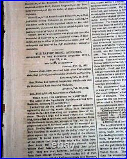 Jefferson Davis Confederate President Inauguration 1862 Civil War Map Newspaper