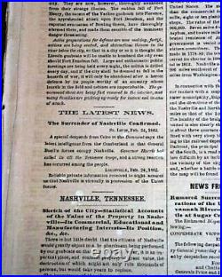 Jefferson Davis Confederate President Inauguration 1862 Civil War Map Newspaper