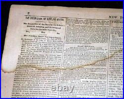 Jefferson Davis Confederate President Inauguration 1862 Civil War Map Newspaper