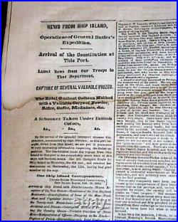 Jefferson Davis Confederate President Inauguration 1862 Civil War Map Newspaper