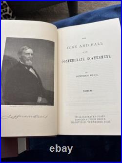 Jefferson Davis Rise & Fall Confederate Government 2 Vol Coats Library