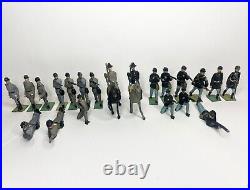 Johillco Civil War Union & Confederate 21 Lead Vintage Toy Soldiers