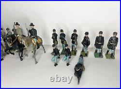 Johillco Civil War Union & Confederate 21 Lead Vintage Toy Soldiers