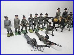 Johillco Civil War Union & Confederate 21 Lead Vintage Toy Soldiers