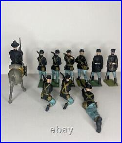 Johillco Civil War Union & Confederate 21 Lead Vintage Toy Soldiers