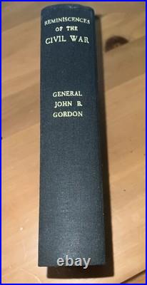 John B Gordon Reminiscences Civil War Confederate Memoir 1st Ed HC
