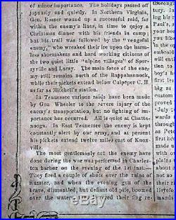 John R. Jones CONFEDERATE Illustrated Civil War RICHMOND VA 1864 Old Newspaper