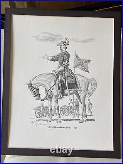 Jose Cisneros signed 198 U. S. Civil War Confederate General Soldier 20 x 16