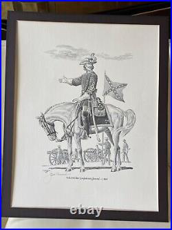 Jose Cisneros signed U. S. Civil War Confederate General Soldier 20 x 16