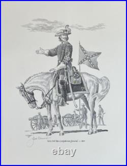 Jose Cisneros signed U. S. Civil War Confederate General Soldier 20 x 16
