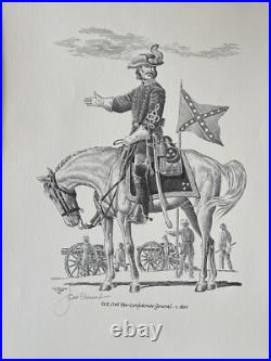 Jose Cisneros signed U. S. Civil War Confederate General Soldier 20 x 16