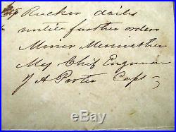 Kentucky CIVIL War 1862 Notable Confederate Engineer Minor Meriwether Order